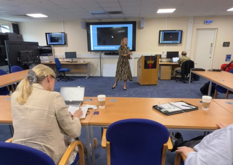 This media Larke delivering media training in london